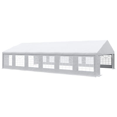 Outsunny 23' X 39' Party Tent & Carport With Removable Sidewalls And Windows, White Tents For Parties, Wedding And Outdoor Events 3 Outsunny 23' X 39' Party Tent & Carport With Removable Sidewalls And Windows, White Tents For Parties, Wedding And Outdoor Events - Image 3