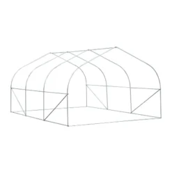 Outsunny 11.5' X 9.8' X 6.5' Outdoor Walk-In Tunnel Greenhouse Hot House With Roll-up Windows, Zippered Door, PE Cover, White -OUTSUNNY Sales Store GUEST aec1edcb 0510 49d6 ae2a ff8d084b9803