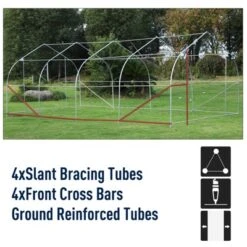 Outsunny 20' X 10' X 7' Walk-In Tunnel Greenhouse Garden Warm House Large Hot House Kit With 8 Roll-up Windows & Roll Up Door, Steel Frame -OUTSUNNY Sales Store GUEST af461edb de98 405c ba68 e0963a52cc49