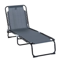 Outsunny Outdoor Folding Chaise Lounge Chair Portable Lightweight Reclining Garden Sun Lounger With 4-Position Adjustable Backrest For Patio, Deck, And Poolside -OUTSUNNY Sales Store GUEST b26a2e01 b22d 4cfc b423 ca97653c74af