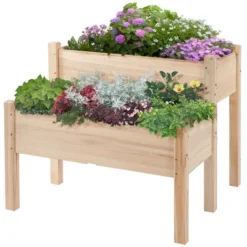 Outsunny 34"x34"x28" Raised Garden Bed 2-Tier Wooden Planter Box For Backyard, Patio To Grow Vegetables, Herbs, And Flowers 7 Outsunny 34"x34"x28" Raised Garden Bed 2-Tier Wooden Planter Box For Backyard, Patio To Grow Vegetables, Herbs, And Flowers -OUTSUNNY Sales Store GUEST b3188f9f 3843 4484 8c91 50309e99d02c