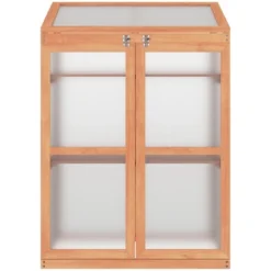 Outsunny Wooden Cold Frame Small Mini Planter Box For Outdoor And Indoor, Natural, 30" L X 24" W X 44" H -OUTSUNNY Sales Store GUEST b37d36a1 c737 4c24 8d0c 2c33eb2b499b
