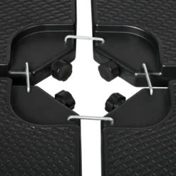 Outsunny 4-Piece 175lb Cantilever Patio Umbrella Base Weights For Offset Hanging Umbrella, Fasteners, HDPE Water Or Sand Filled Weights, Black -OUTSUNNY Sales Store GUEST b3c72497 252c 4c1b 8ab6 3aae056491e0