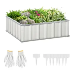 Outsunny 3x3ft Galvanized Raised Garden Bed, Steel Planter For Outdoor Plants, No Bottom W/ A Pairs Of Glove For Backyard, Patio To Grow Vegetables, Herbs, And Flowers 13 Outsunny 3x3ft Galvanized Raised Garden Bed, Steel Planter For Outdoor Plants, No Bottom W/ A Pairs Of Glove For Backyard, Patio To Grow Vegetables, Herbs, And Flowers -OUTSUNNY Sales Store GUEST b40cf40c 0161 4dab af5f 20c6e7f5bc37