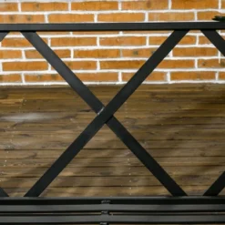 Outsunny 3-Seat Patio Swing Chair, Outdoor Canopy Swing Glider With Cushion With 3 Throw Pillows & Adjustable Shade For Porch, Black -OUTSUNNY Sales Store GUEST b419ef38 5109 4882 b061 c01f555a0109