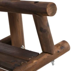 Outsunny 6.5' Outdoor Rustic Loveseat Solid Wood Natural Log Garden Swing -OUTSUNNY Sales Store GUEST b5cc50b4 c934 4ca4 9ee5 c48dd5825962