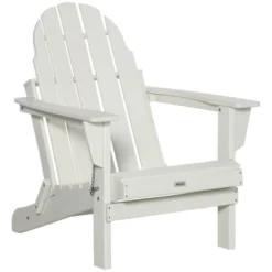 Outsunny Folding Adirondack Chair, Outdoor Fire Pit Seating HDPE Lounger Chair For Patio Deck And Lawn Furnitur -OUTSUNNY Sales Store GUEST b718b0ae 69f3 422f b9e8 a9825e2eda50