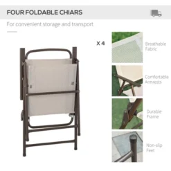 Outsunny 6 Piece Patio Dining Set For 4 With Umbrella, 4 Folding Dining Chairs & Round Glass Table For Garden, Backyard And Poolside 10 Outsunny 6 Piece Patio Dining Set For 4 With Umbrella, 4 Folding Dining Chairs & Round Glass Table For Garden, Backyard And Poolside -OUTSUNNY Sales Store GUEST b95d9d2a a40a 41f8 832a 05157dfb5593