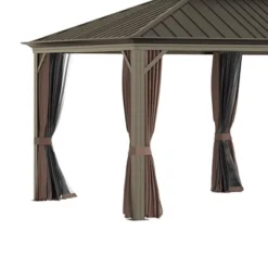 Outsunny Patio Gazebo 12' X 20', Netting & Curtains, 2 Tier Double Vented Steel Roof, Hardtop, Ceiling Hooks, Rust Proof Aluminum, Brown 9 Outsunny Patio Gazebo 12' X 20', Netting & Curtains, 2 Tier Double Vented Steel Roof, Hardtop, Ceiling Hooks, Rust Proof Aluminum, Brown -OUTSUNNY Sales Store GUEST b9ffe46e 7adc 463c 9383 3a4d63f88bf3