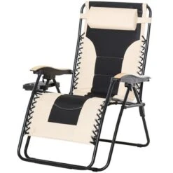 Outsunny Outdoor Lounge Chair, Oversized Zero Gravity Folding Recliner Chair With Removable Pillow, Convenient Cup Holders, & Durable Material For Beach, Pool, Balcony, Lawn, Backyard -OUTSUNNY Sales Store GUEST bd3961c3 2c60 4a3d a079 931a7ff20ef1