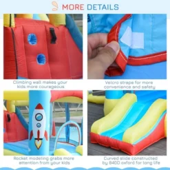 Outsunny 4-in-1 Kids Inflatable Bounce House Jumping Castle With 2 Slides, Climbing Wall, Trampoline, & Water Pool Area, Air Blower -OUTSUNNY Sales Store GUEST bd4adcef cff2 48d3 a23c a374106ad54b