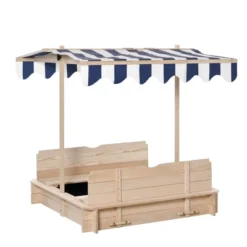 Outsunny Covered Sandbox With Lid With Adjustable Canopy For Kids, Outdoor Play Equipment With Benches, Backyard Outdoor Activity Sensory Toy, Wood 7 Outsunny Covered Sandbox With Lid With Adjustable Canopy For Kids, Outdoor Play Equipment With Benches, Backyard Outdoor Activity Sensory Toy, Wood -OUTSUNNY Sales Store GUEST c218706b 299e 4def 88dc 1a0c898823bd