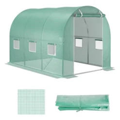 Outsunny 20' X 10' X 7' Greenhouse Replacement Walk-in PE Hot House Cover With 12 Windows Roll-Up & Zipper Door -OUTSUNNY Sales Store GUEST c4cacdcc 0bea 4138 bb14 8c74e6b23b32