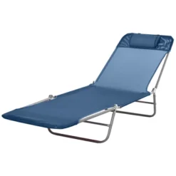 Outsunny Portable Sun Lounger, Lightweight Folding Chaise Lounge Chair W/ Adjustable Backrest & Pillow For Beach, Poolside And Patio -OUTSUNNY Sales Store GUEST c824f24c 786d 4556 b9cc bc36a1eab6e6