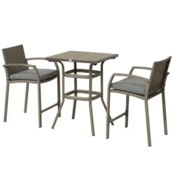 Outsunny 3 PCS Rattan Wicker Bar Set With Wood Grain Top Table And 2 Bar Stools For Outdoor, Patio, Poolside, Garden 16 Outsunny 3 PCS Rattan Wicker Bar Set With Wood Grain Top Table And 2 Bar Stools For Outdoor, Patio, Poolside, Garden -OUTSUNNY Sales Store GUEST cafe0a4e 1174 4a67 abb0 0c20e96070c7