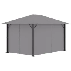 Outsunny 13' X 10' Patio Gazebo Outdoor Canopy Shelter With Sidewalls, Vented Roof, Aluminum Frame For Garden, Lawn, Backyard And Deck -OUTSUNNY Sales Store GUEST cf89d6e9 2fd7 4286 aa54 702bd7a2c7f2