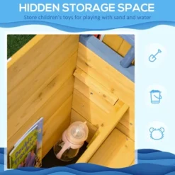 Outsunny Wooden Kids Pirate Sandbox, Outdoor Sandboat With Bench Seats, Storage, Non-Woven Fabric Cloth For Backyard, Lawn -OUTSUNNY Sales Store GUEST cfbf26d5 8349 4836 ad84 1579cb93cb4d