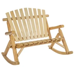 Outsunny Outdoor Adirondack Rocking Chair With Log Slatted Design, 2-Seat Patio Wooden Rocker Loveseat With High Back For Lawn Backyard Garden 13 Outsunny Outdoor Adirondack Rocking Chair With Log Slatted Design, 2-Seat Patio Wooden Rocker Loveseat With High Back For Lawn Backyard Garden -OUTSUNNY Sales Store GUEST d185503f 5cb0 40d5 96f2 127488c81f95