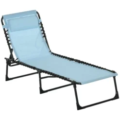 Outsunny Outdoor Folding Chaise Lounge Chair Portable Lightweight Reclining Garden Sun Lounger With 4-Position Adjustable Backrest For Patio, Deck, And Poolside -OUTSUNNY Sales Store GUEST d28af4cc 21a0 42a2 aa25 907a91e3c4fa