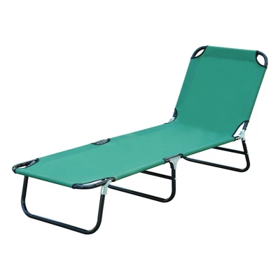 Outsunny Portable Outdoor Sun Lounger, Lightweight Folding Chaise Lounge Chair W/ 5-Position Adjustable Backrest For Beach, Poolside And Patio 3 Outsunny Portable Outdoor Sun Lounger, Lightweight Folding Chaise Lounge Chair W/ 5-Position Adjustable Backrest For Beach, Poolside And Patio - Image 3