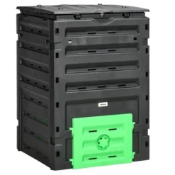 Outsunny 120 Gallon Compost Bin, Large Composter With 80 Vents And 2 Sliding Doors, Lightweight & Sturdy -OUTSUNNY Sales Store GUEST d546bf3f 8c44 4bb7 be0e e3984989e3ac