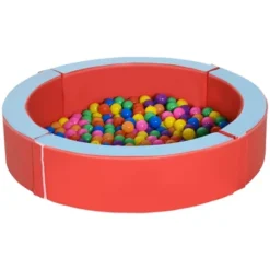 Outsunny Indoor/Outdoor Memory Foam Ball Pit For Toddlers 1-3 Sensory Toy, Red -OUTSUNNY Sales Store GUEST d842c44e e1ba 44d3 b201 f3e59b3fa5be