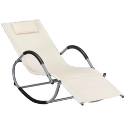 Outsunny Rocking Chair, Zero Gravity Patio Chaise Sun Lounger, Outdoor Rocker, Glider Lounge Chair, UV Water Resistant With Pillow, For Lawn, Garden Or Pool -OUTSUNNY Sales Store GUEST d8e2631f 1293 4f2d a24c cc008c3388dd