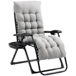Outsunny Padded Zero Gravity Chair, Folding Recliner Chair, Patio Lounger With Cup Holder, Cushion For Outdoor, Patio, Deck, And Poolside, Gray 7 Outsunny Padded Zero Gravity Chair, Folding Recliner Chair, Patio Lounger With Cup Holder, Cushion For Outdoor, Patio, Deck, And Poolside, Gray -OUTSUNNY Sales Store GUEST d90ed079 f8d8 4db2 a69c c10369e7bc06