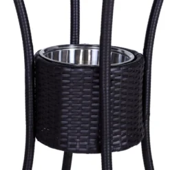 Outsunny Rattan Wicker Bar Set For 3 PCS With Ice Buckets, Patio Furniture With 1 Bar Table And 2 Bar Stools For Poolside, Backyard, Porches -OUTSUNNY Sales Store GUEST d9d9be62 8035 4591 b8b0 a52654d9b47c