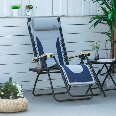 Outsunny Zero Gravity Folding Reclining Chair, Outdoor Steel Lounger Chair With Padded Fabric, Cup Holder, Shade Cover, And Headrest For Poolside, Events, And Camping 1 Outsunny Zero Gravity Folding Reclining Chair, Outdoor Steel Lounger Chair With Padded Fabric, Cup Holder, Shade Cover, And Headrest For Poolside, Events, And Camping