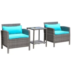 Outsunny 3 Pcs Rattan Wicker Bistro Set With Soft Cushions, Outdoor Conversation Coffee Sets With Glass Table Top And Open Storage Shelf For Patio, Backyard, Garden 16 Outsunny 3 Pcs Rattan Wicker Bistro Set With Soft Cushions, Outdoor Conversation Coffee Sets With Glass Table Top And Open Storage Shelf For Patio, Backyard, Garden -OUTSUNNY Sales Store GUEST dbbd250b 9c58 4f76 849c 9a2fc14be5bd