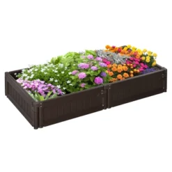 Outsunny 48" X 24" X 8" Raised Garden Bed Kit, Raised Planter Box Above Ground Graden For Flowers/Herb/Vegetables Outdoor Backyard With Easy Assembly -OUTSUNNY Sales Store GUEST dbec0df5 1ebf 459e 8630 55239a7f2186