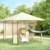 Outsunny 10' X 10' Outdoor Gazebo Canopy Modern Canopy Shelter With Weather Resistant Roof & Steel Frame For Parties, BBQs, & Shade
