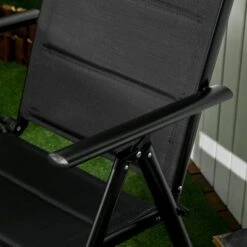 Outsunny 7 Piece Patio Dining Set For 6, Expandable Outdoor Table, Folding & Reclining Chairs, Aluminum Frames, Mesh Fabric Seats, Black -OUTSUNNY Sales Store GUEST de23aabb 49bb 4aa2 97b2 d40d35406857