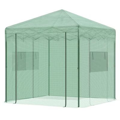 OutsunnyPortable Pop-up Walk-in Greenhouse With Roll-up Door 3 OutsunnyPortable Pop-up Walk-in Greenhouse With Roll-up Door - Image 3