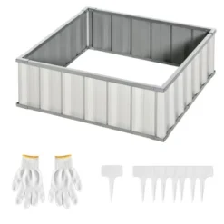 Outsunny 3x3ft Galvanized Raised Garden Bed, Steel Planter For Outdoor Plants, No Bottom W/ A Pairs Of Glove For Backyard, Patio To Grow Vegetables, Herbs, And Flowers 10 Outsunny 3x3ft Galvanized Raised Garden Bed, Steel Planter For Outdoor Plants, No Bottom W/ A Pairs Of Glove For Backyard, Patio To Grow Vegetables, Herbs, And Flowers -OUTSUNNY Sales Store GUEST de82754b d4e9 4b57 ad12 562f7787581a