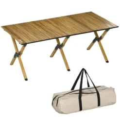 Outsunny Outdoor Portable Table With Collapsing Roll-Up Top, Folding Camping Table, Waterproof Finish, Picnic & Tailgate Table For Beach 13 Outsunny Outdoor Portable Table With Collapsing Roll-Up Top, Folding Camping Table, Waterproof Finish, Picnic & Tailgate Table For Beach -OUTSUNNY Sales Store GUEST e14e3c4b 7605 4578 a7db ae76964f3666