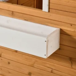 Outsunny Wooden Playhouse For Kids Outdoor, Garden Games Cottage, With Working Door, Windows, Mailbox, Bench, Flowers Pot Holder, 48" X 42.5" X 53" -OUTSUNNY Sales Store GUEST e403df23 318b 4f47 9a9d cf240a022f36