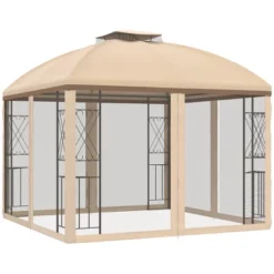Outsunny 10' X 10' Patio Gazebo Canopy Outdoor Canopy Shelter With Double Tier Roof, Removable Mesh Netting, Display Shelves 9 Outsunny 10' X 10' Patio Gazebo Canopy Outdoor Canopy Shelter With Double Tier Roof, Removable Mesh Netting, Display Shelves -OUTSUNNY Sales Store GUEST e521d4c5 6360 4527 a0bf bfd09bd5b25d