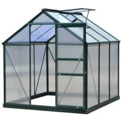 Outsunny Walk-in Plant Greenhouse For Backyard/Outdoor Use With Window And Door, Aluminum Frame, PC Board -OUTSUNNY Sales Store GUEST e88fde3d 11f2 4320 901a 3a6a63fb4801