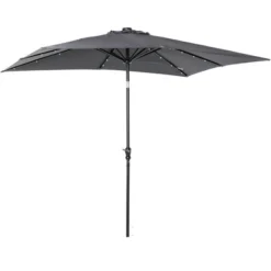 Outsunny 9' X 7' Patio Umbrella Outdoor Table Market Umbrella With Crank, Solar LED Lights, 45° Tilt, Push-Button Operation, For Deck, Backyard, Pool And Lawn -OUTSUNNY Sales Store GUEST ee6dc0b4 ddad 4e5c a0e6 36563ba455d8