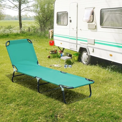 Outsunny Portable Outdoor Sun Lounger, Lightweight Folding Chaise Lounge Chair W/ 5-Position Adjustable Backrest For Beach, Poolside And Patio 1 Outsunny Portable Outdoor Sun Lounger, Lightweight Folding Chaise Lounge Chair W/ 5-Position Adjustable Backrest For Beach, Poolside And Patio