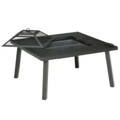 Outsunny 34" X 32" Outdoor Fire Pits, Portable Wood Burning Camping Fire Pit With Spark Screen, BBQ Grate Poker, And Rain Cover For Camping, Black 7 Outsunny 34" X 32" Outdoor Fire Pits, Portable Wood Burning Camping Fire Pit With Spark Screen, BBQ Grate Poker, And Rain Cover For Camping, Black -OUTSUNNY Sales Store GUEST f3e972af 8c2d 41ac be44 153093b5c155