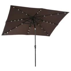 Outsunny 9' X 7' Patio Umbrella Outdoor Table Market Umbrella With Crank, Solar LED Lights, 45° Tilt, Push-Button Operation, For Deck, Backyard, Pool And Lawn -OUTSUNNY Sales Store GUEST f7bb3b03 c4d2 47b7 9623 4e77d6b46471