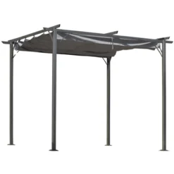 Outsunny 10' X 10' Retractable Patio Gazebo Pergola With UV Resistant Outdoor Canopy & Strong Steel Frame -OUTSUNNY Sales Store GUEST f87ccd76 2dc1 4cf8 82d6 0299f8ef4eeb