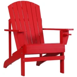 Outsunny Wooden Adirondack Chair Outdoor Classic Lounge Chair With Ergonomic Design & A Built-In Cup Holder For Patio Deck Backyard Fire Pit -OUTSUNNY Sales Store GUEST f9a6730b e531 4568 8457 cf8030b23854