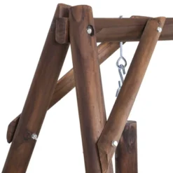 Outsunny 6.5' Outdoor Rustic Loveseat Solid Wood Natural Log Garden Swing -OUTSUNNY Sales Store GUEST fae24248 9cd6 4171 943b 74c7b81c8056