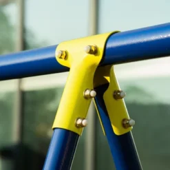 Outsunny Kids Metal Swing Set For Backyard, With Saucer Swing Adjustable Swing Seat, Basket Hoop, Climb Ladder, Net, Metal Stand, For 3-10 Years Old 8 Outsunny Kids Metal Swing Set For Backyard, With Saucer Swing Adjustable Swing Seat, Basket Hoop, Climb Ladder, Net, Metal Stand, For 3-10 Years Old -OUTSUNNY Sales Store GUEST fb625488 264e 445d 86d2 d5c40b46783c