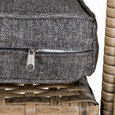 Outsunny Patio Adirondack Chair With All-Weather Rattan Wicker, Soft Cushions, Tall Curved Backrest For Deck Or Garden 4 Outsunny Patio Adirondack Chair With All-Weather Rattan Wicker, Soft Cushions, Tall Curved Backrest For Deck Or Garden - Image 4