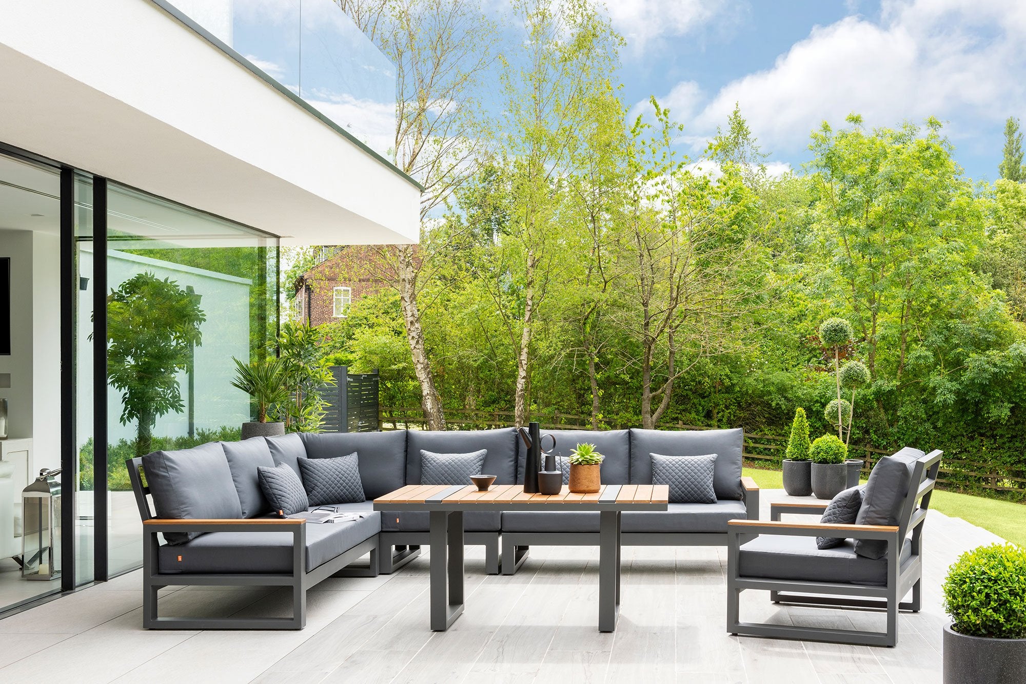 OUTSUNNY Sales Store -OUTSUNNY Sales Store Soho HighBack Corner Dining 0073 0